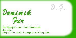 dominik fur business card