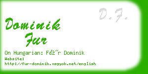 dominik fur business card